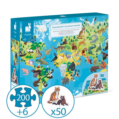Janod Endangered Animals Puzzle