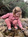 Grubbybub Puddle Suit - Dusty Rose