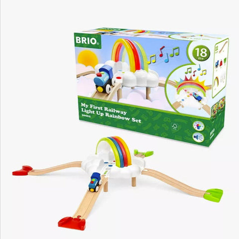 BRIO My First Railway Light Up Rainbow Set 11 Pieces