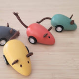 Wooden Pull Back Mouse