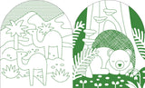 Petit Collage Colouring Book & Stickers - Wild World