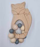 ONE.CHEW.THREE Silicone & Beechwood Animal Teether (Assorted Styles)