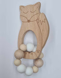 ONE.CHEW.THREE Silicone & Beechwood Animal Teether (Assorted Styles)