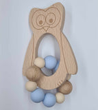 ONE.CHEW.THREE Silicone & Beechwood Animal Teether (Assorted Styles)