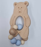 ONE.CHEW.THREE Silicone & Beechwood Animal Teether (Assorted Styles)