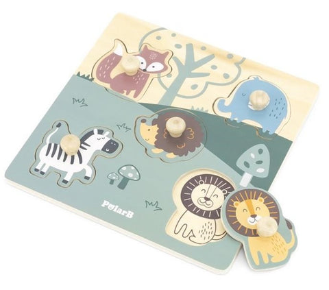 VIGA PolarB Big Knob Puzzle Animals