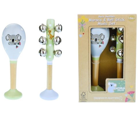 Koala Dream Bush Buddies Australian Animals Maraca & Bellstick Set