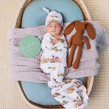 Snuggle Hunny Jersey Wrap & Beanie Set (Assorted Patterns)