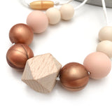 ONE.CHEW.THREE Winter Silicone Necklace - Copper Peach