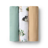 Snuggle Hunny Organic Muslin Wraps 3pk (Assorted Styles)