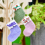 Tara Treasures Felt Christmas Stocking Ornaments (3pc)