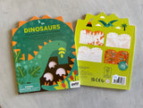 Petit Collage Colouring Book & Stickers - Dinosaurs