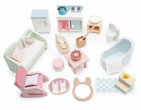 Tender Leaf Toys Dolls House Furniture - Countryside Set 24pc