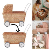 Olli Ella Rattan Strolley - Seashell Pink