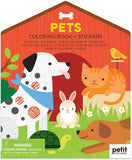 Petit Collage Colouring Book & Stickers - Pets