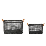 Olli Ella Rattan Ink Cabouche Basket Duo