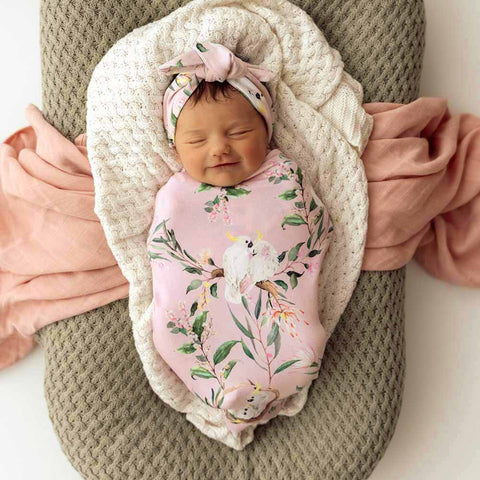 Snuggle Hunny Swaddle & Topknot Set (Assorted Patterns)