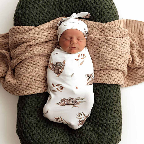 Swaddle and beanie on sale set