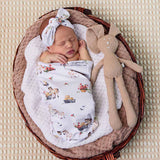 Snuggle Hunny Swaddle & Topknot Set (Assorted Patterns)