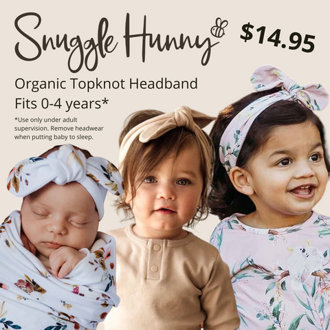 Snuggle Hunny Topknot Bow Headband 0-4 Years (Assorted Patterns)