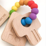ONE.CHEW.THREE Keys to my Heart Silicone & Beechwood Teether