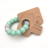 ONE.CHEW.THREE Keys to my Heart Silicone & Beechwood Teether