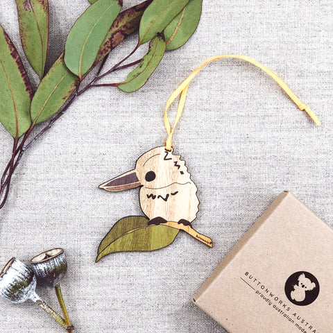 Buttonworks Gumleaf Kookaburra Decoration