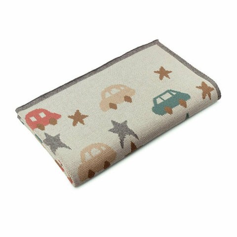 DLUX Cars & Stars Baby Blanket