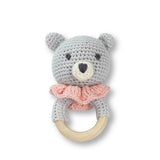 DLUX Teddy Knitted Teether Rattle