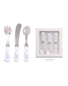 Baby Elephant 3pc Cutlery Set Blue