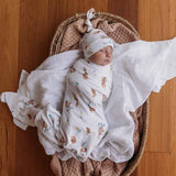 Snuggle Hunny Jersey Wrap & Beanie Set (Assorted Patterns)