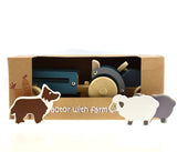 Kaper Kidz Wooden Tractor with Sheep Dog