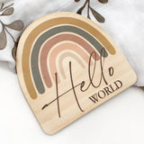 ONE.CHEW.THREE Rainbow Baby Announcement Plaque
