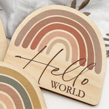 ONE.CHEW.THREE Rainbow Baby Announcement Plaque