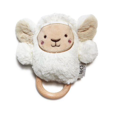 OB Designs Soft Rattle Toy Lee Lamb