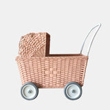 Olli Ella Rattan Strolley - Seashell Pink
