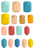 Tooky Toy Wooden Stacking Stone Blocks