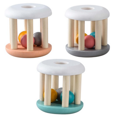 Kaper Kidz Calm & Breezy Wooden Roll Rattle