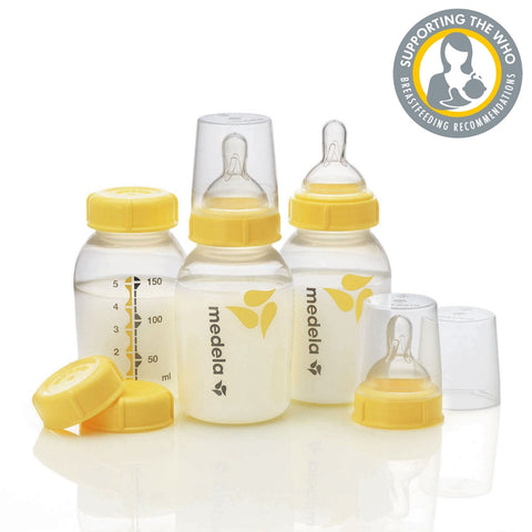 Medela Bottles 150ml with Wide Base Teat 3 Pack