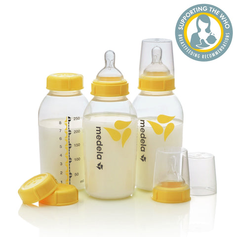 Medela Bottles 250ml with Wide Base Teat 3 Pack