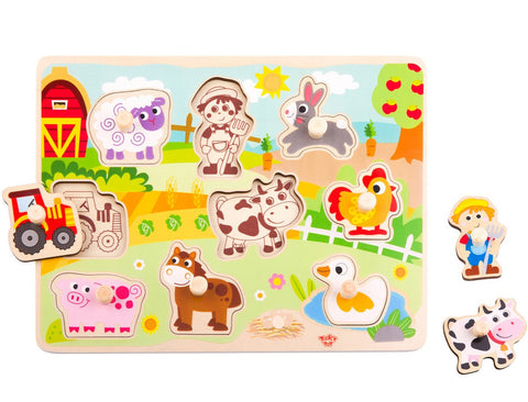 Tooky Toy Farm Peg Puzzle