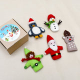 Tara Treasures Finger Puppets - Christmas Santa (5pc)