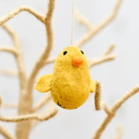 Tara Treasures Felt Chick Ornament