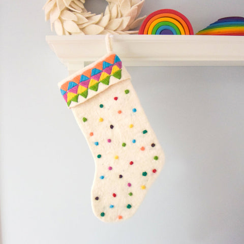 Tara Treasures Felt Christmas Stocking