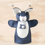 Tara Treasures Hand Puppet - Grey Kangaroo with Joey