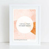 Breastfeeding Affirmation A4 Wall Prints 6pk