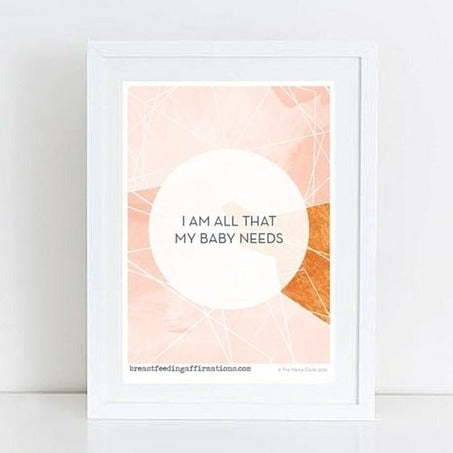 Breastfeeding Affirmation A4 Wall Prints 6pk