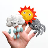 Tara Treasures Finger Puppets - Incy Wincy Spider (3pc)