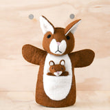 Tara Treasures Hand Puppet - Brown Kangaroo with Joey
