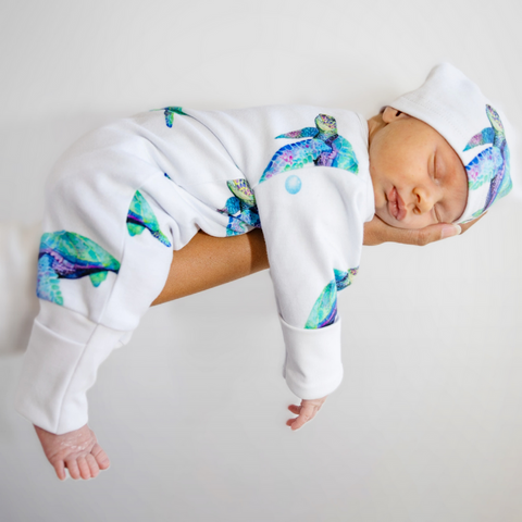 Anchor & Arrow Sea Turtle Long Zippy Romper (Assorted Sizes)